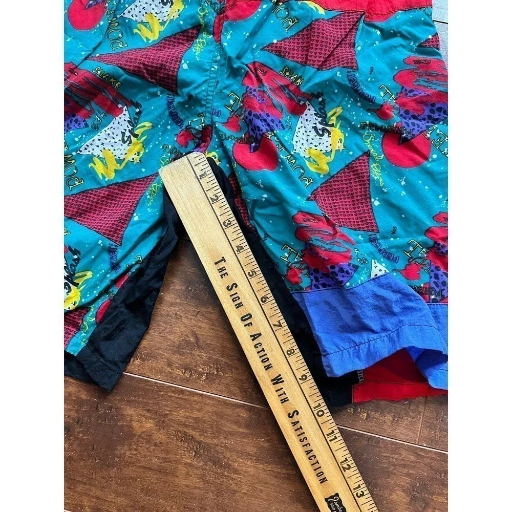 Y2K Vintage Colorful Kids Long Length Baggie Swin Trunks READ BELOW